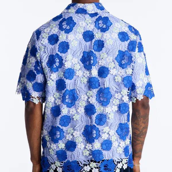 Men's Hawaiian Floral Shirt – Relaxed Fit Tropical Button Up for Beach & Vacation