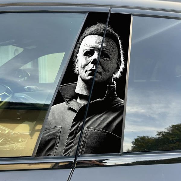 Universal Car Pillar Wrap & Rear Window Decal – Premium Vinyl Stickers with Multiple Designs
