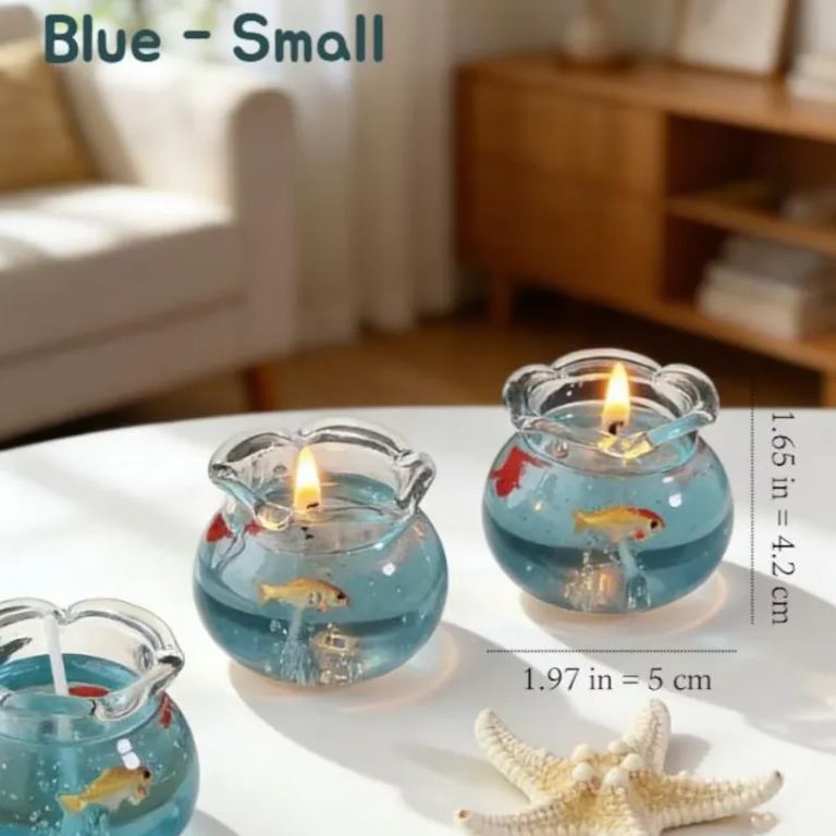 Handmade Fish Tank Candle, Home Decor, Fish Tank Scented Candle, Handmade Glass Aromatherapy, Ocean Aromatherapy Gift，Everyday Gifts to Relax your Body and Mind
