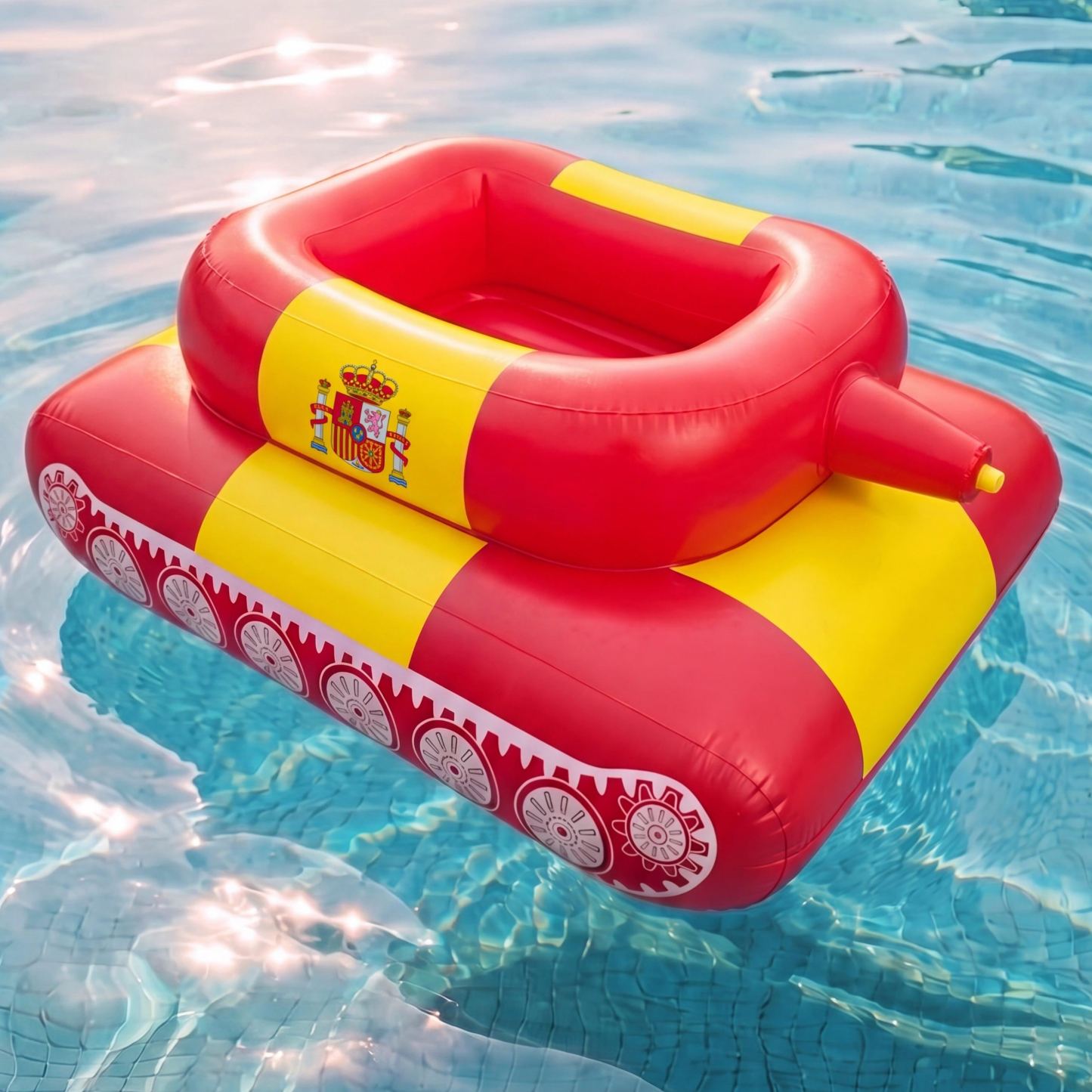 Inflatable Flag Pool Tank with Water Cannon – Giant Patriotic Swimming Pool Float for Adults & Kids