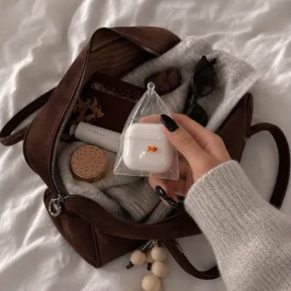 Lovely Cartoon AirPods Case, Fluffy Blue Elephant / Clear Goldfish Bag Earphone Cover, Sweet Gift For Teen Girls