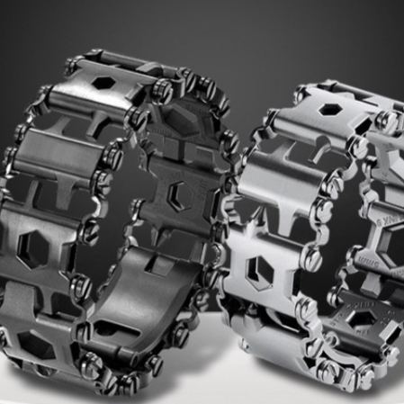 29-in-1 Wearable Multitool Bracelet – Stainless Steel Tactical Utility Link Bracelet Compatible with Watches, Everyday Carry