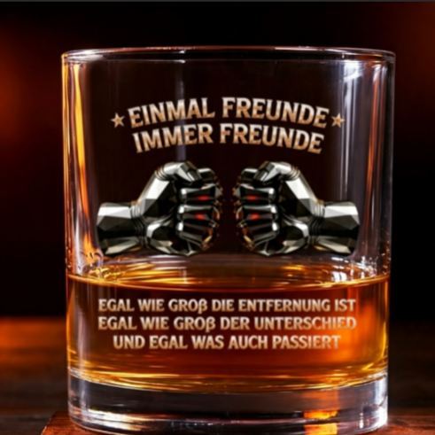 [3D Printing Effect] Once a Brother Always a Brother - Engraved Brother Whiskey Glass