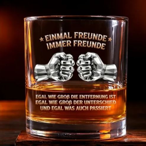 [3D Printing Effect] Once a Brother Always a Brother - Engraved Brother Whiskey Glass