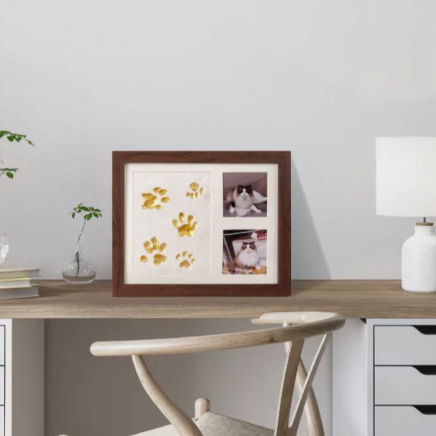 Personalized Pet Paw Print Keepsake Frame – A Cherished Memory of Your Beloved Pet
