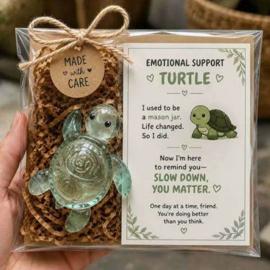 Emotional Sea Glass Support Animal Gift Set – A Meaningful Little Reminder That You Matter