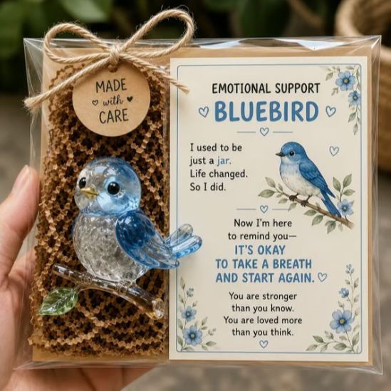 Emotional Sea Glass Support Animal Gift Set – A Meaningful Little Reminder That You Matter