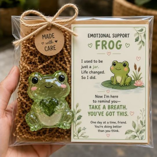 Emotional Sea Glass Support Animal Gift Set – A Meaningful Little Reminder That You Matter