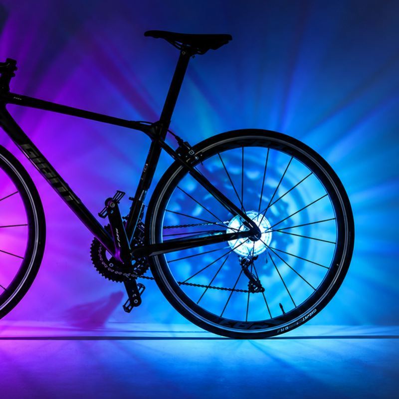 LED Bicycle Wheel Hub Light – Waterproof RGB Colorful Bike Spoke Warning Light for Night Riding Safety