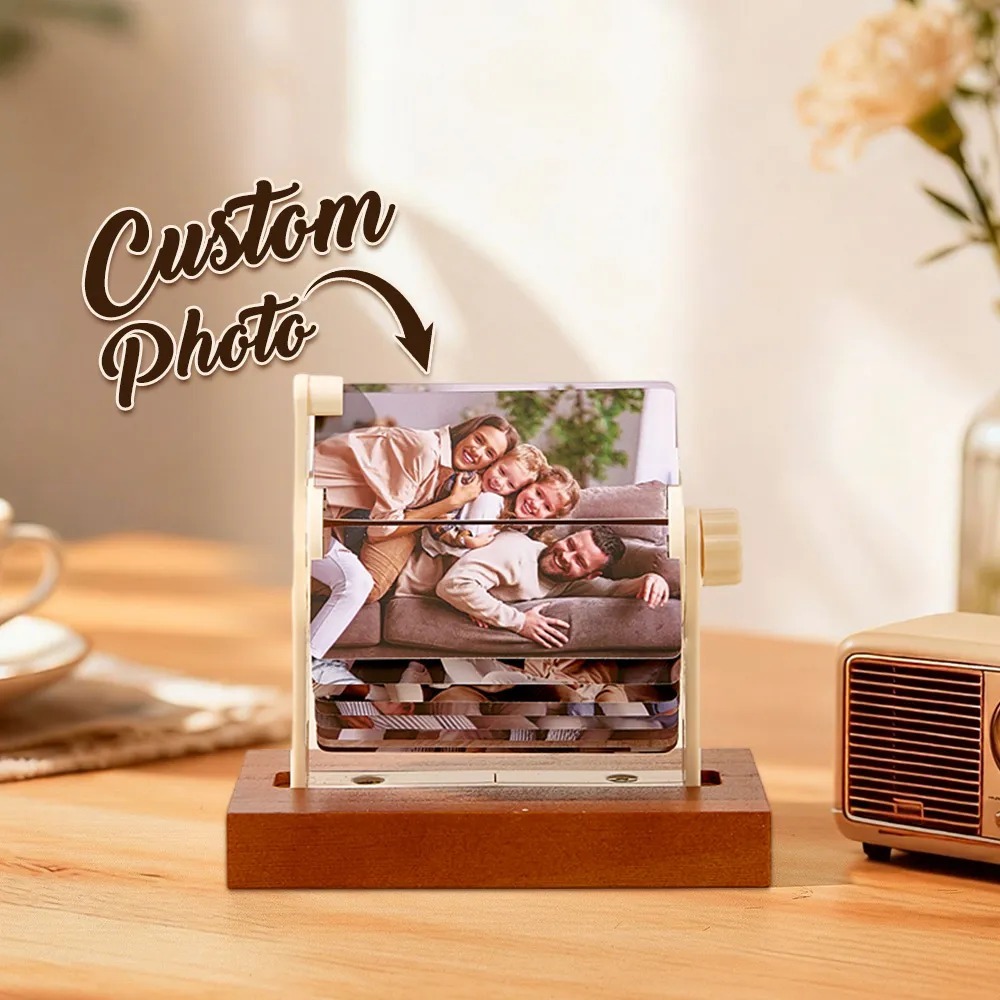 Personalized Flip Book Custom Calendar Flip Book Rotating Photo Album Gift for Her/Him, Memories in Motion Flipbook