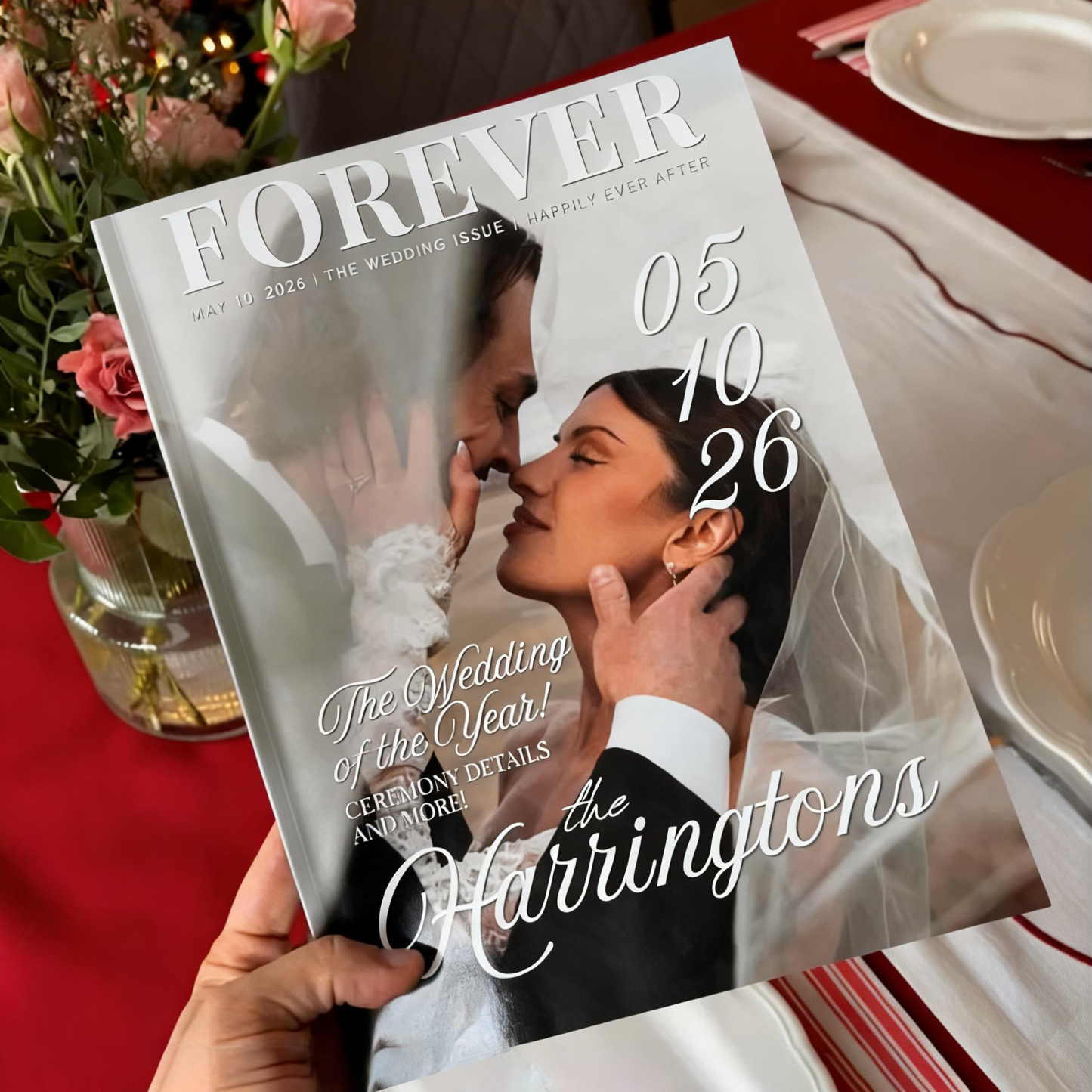 Personalized Magazine for Wedding Anniversary Gift for Married Couples on Valentine's Day