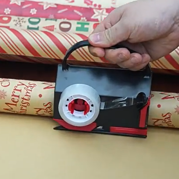 Wrapping Paper Cutter & Tape Dispenser, Dual Use Holiday Gift Wrap Cutter Tool Paper Roll Holder Tube - Get Photo Blanket