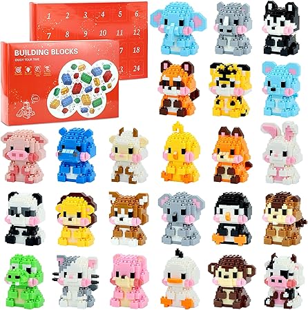 12/24 Days Christmas Advent Calendar Mini Building Blocks Cute Christmas The Best of Creative Gift