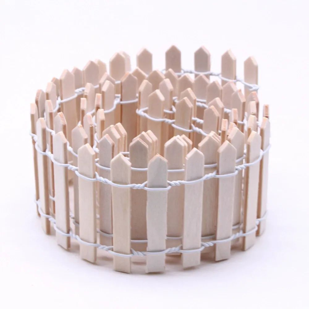 1pc Mini Wooden Fence, Miniature Fence