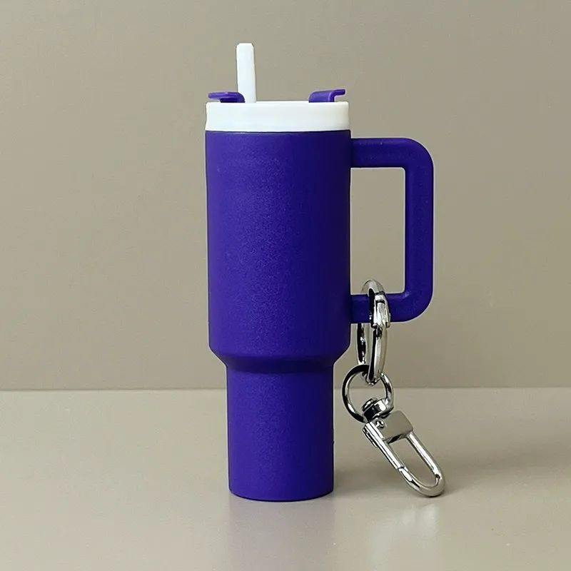 Mini Tumbler Keychain with Detachable Lipstick and Lip Gloss Storage