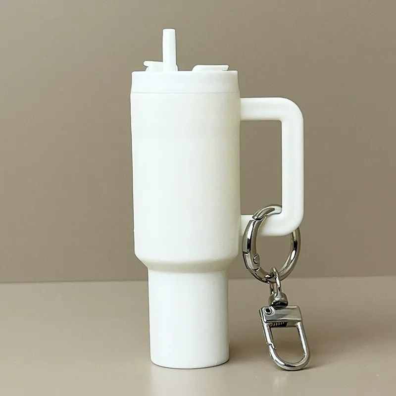 Mini Tumbler Keychain with Detachable Lipstick and Lip Gloss Storage