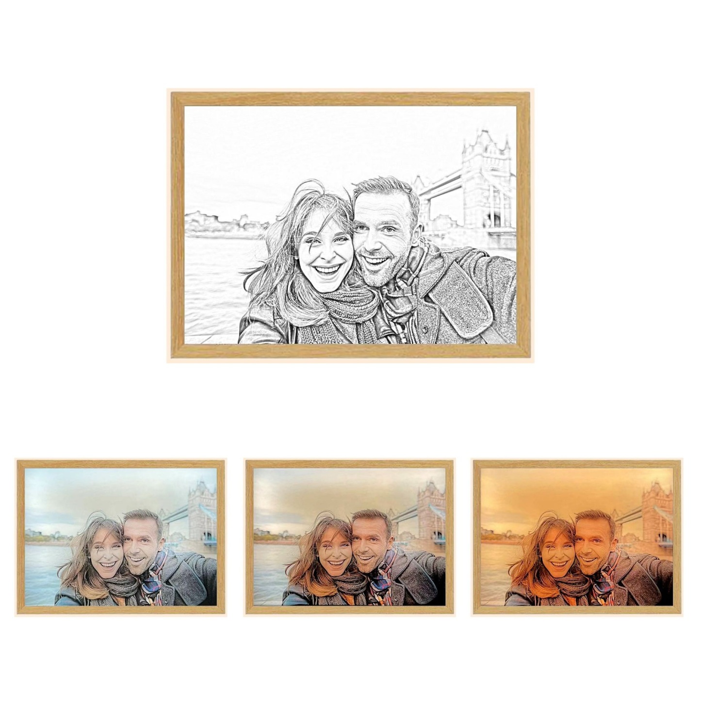 Personalized Photo Colorful Lamp Night Light Photo Frame Exquisite Home Gifts