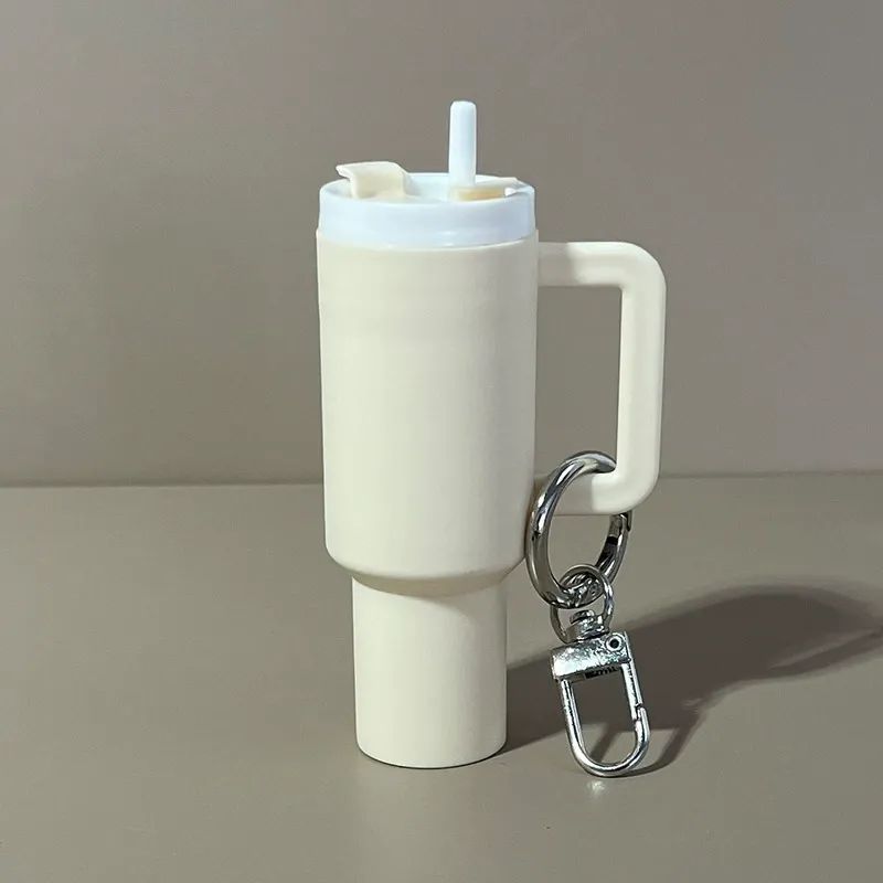 Mini Tumbler Keychain with Detachable Lipstick and Lip Gloss Storage