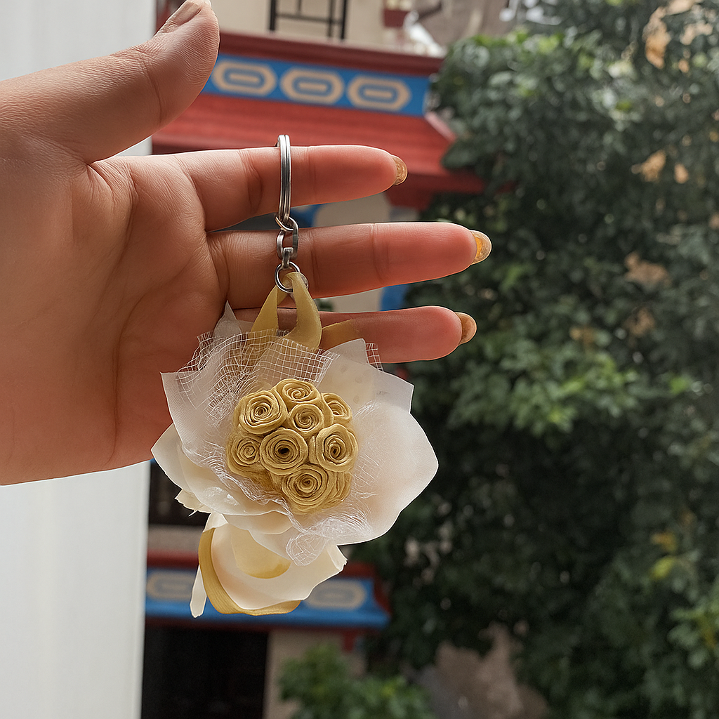 Mini Bouquet Keychain – Bag Charm Gift for Girlfriend