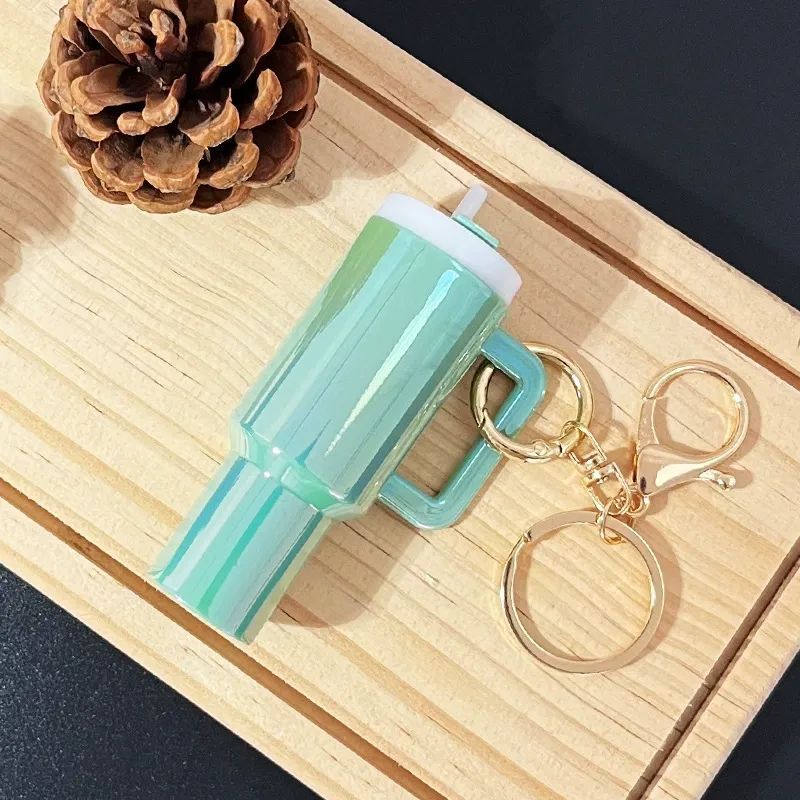 Mini Tumbler Keychain with Detachable Lipstick and Lip Gloss Storage