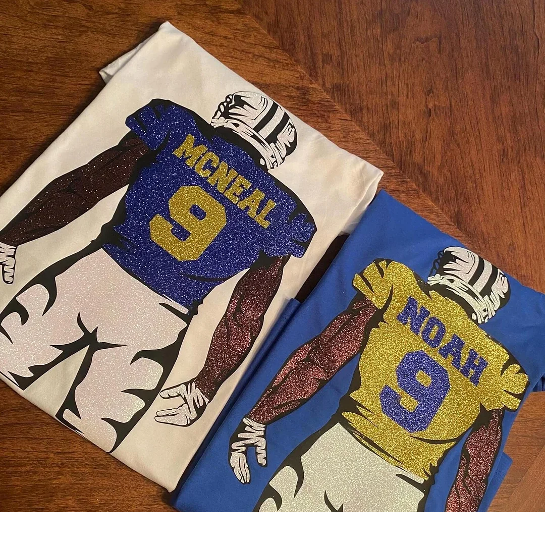 Shine On Game Day - Custom Glitter Football Player Hoodie