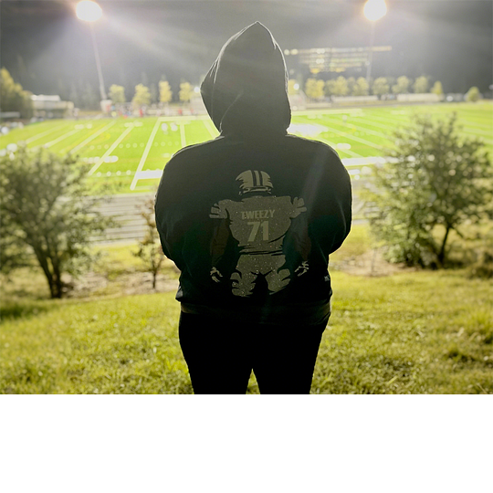 Shine On Game Day - Custom Glitter Football Player Hoodie T-shirt