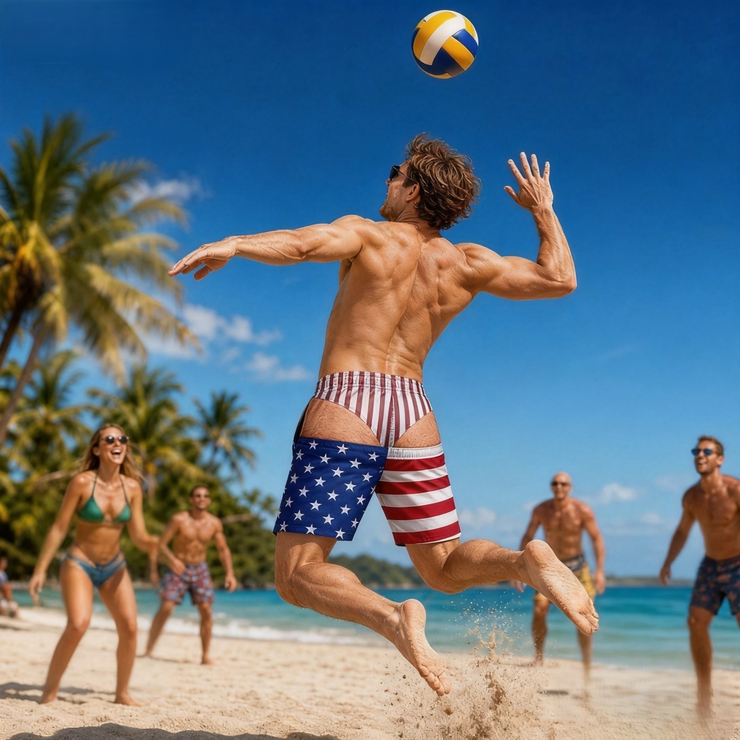 Funny Men's Optical Illusion Swim Trunks – Novelty Beach Board Shorts for Summer Parties