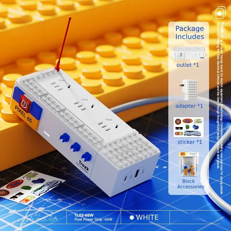 Building Block Power Socket Electrical Outlet Extender USB-A, USB-C Gallium Nitride Block Plug Block Socket Unique Gifts - Get Photo Blanket