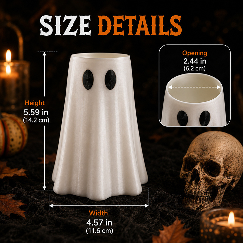 Halloween Ghost Witch Hat Can Cover – Cute Spooky Drink Can Sleeve & Party Decor