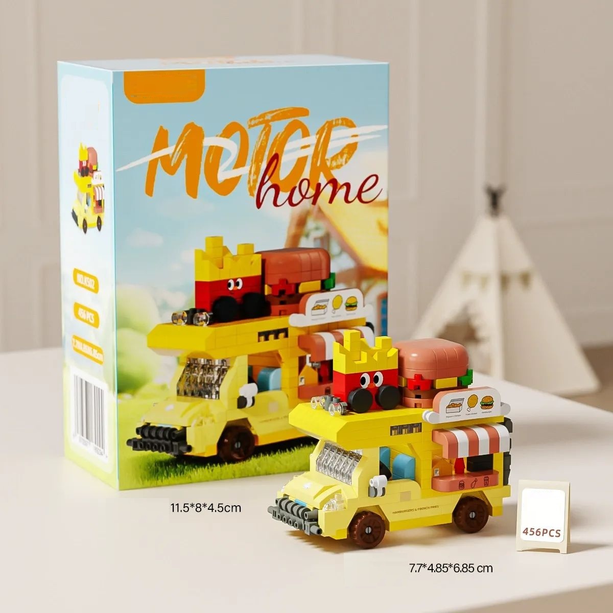  Pink Flower Car Building Block Set Gift for Her