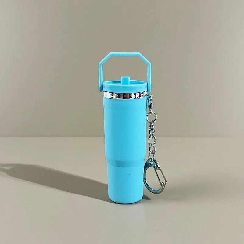 Mini Tumbler Keychain with Detachable Lipstick and Lip Gloss Storage