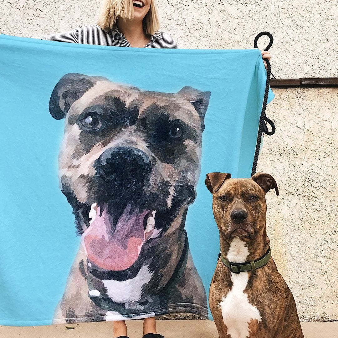 Dog Blanket Custom Dog Blanket Pet Blanket Custom Pet Blanket Printy Pets Pet Photo Blanket Dog Picture Blanket Gifts For Dog Lovers Pets Art Portrait
