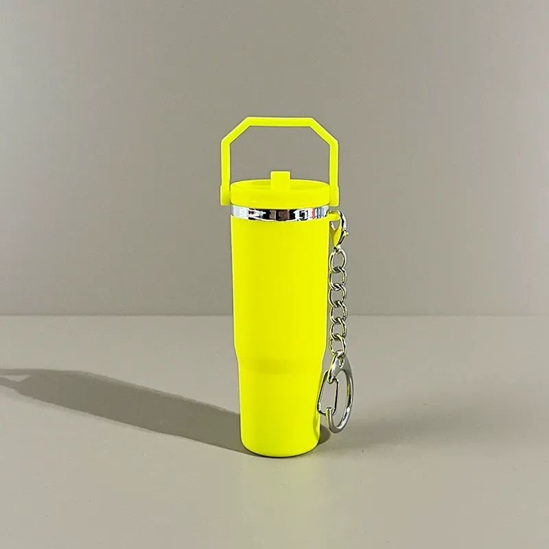 Mini Tumbler Keychain with Detachable Lipstick and Lip Gloss Storage