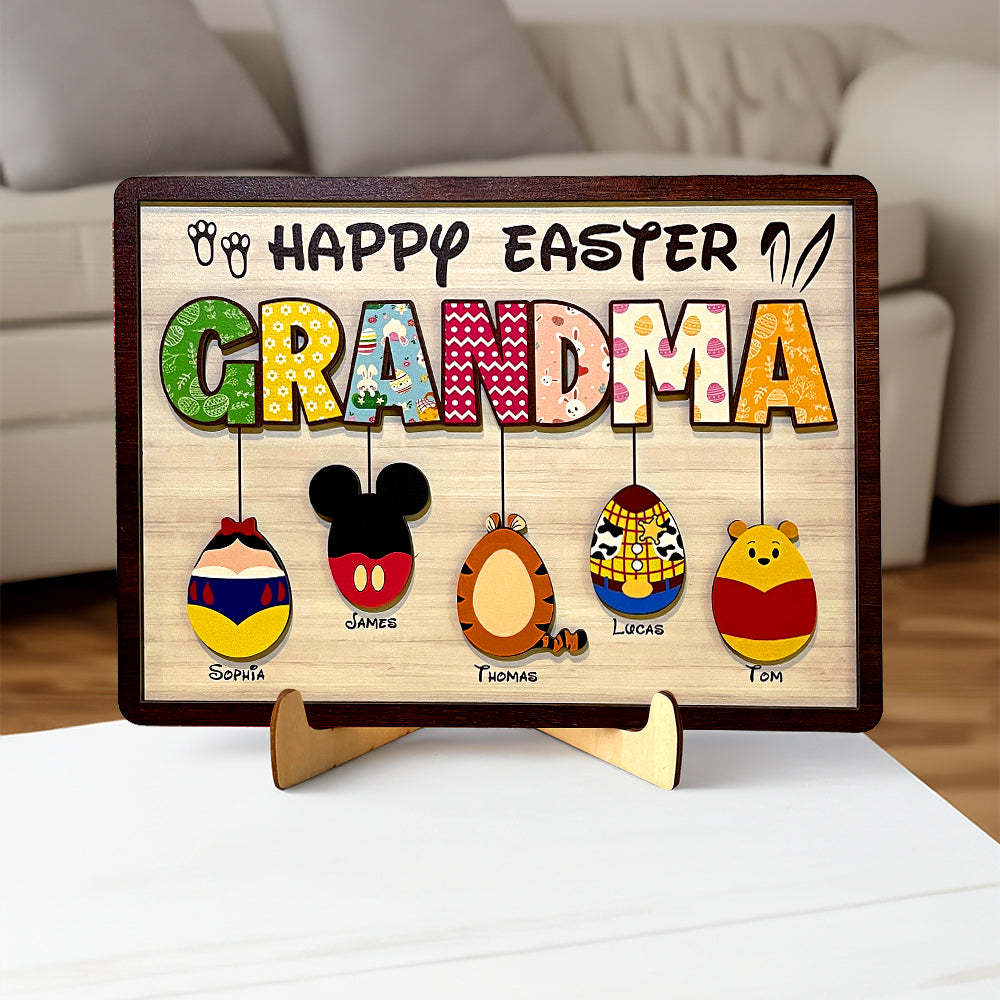 Personalized Gifts For Grandma Wood Sign Happy Easter