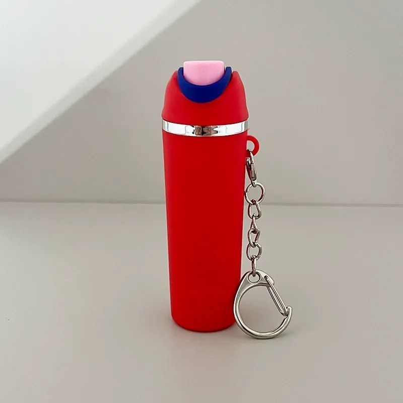Mini Tumbler Keychain with Detachable Lipstick and Lip Gloss Storage