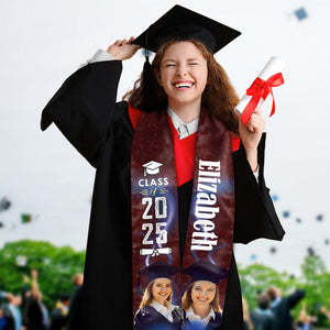 Custom Photo Graduation Gift Stoles Class of 2025 Senior Gift