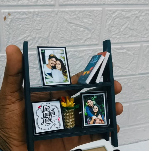 THE MINIATURE RACK Custom Photo & Message Valentine's Day Gift, Personalized Couple Keepsake