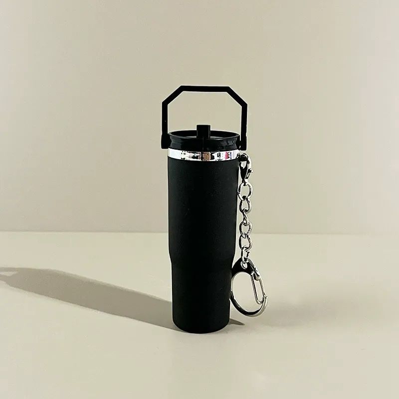 Mini Tumbler Keychain with Detachable Lipstick and Lip Gloss Storage