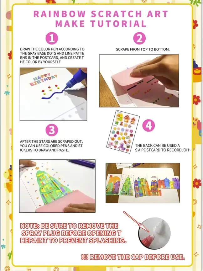 DIY Art Kit Creative Scratch Color Art Set for Kids Perfect for DIY Art Gifts