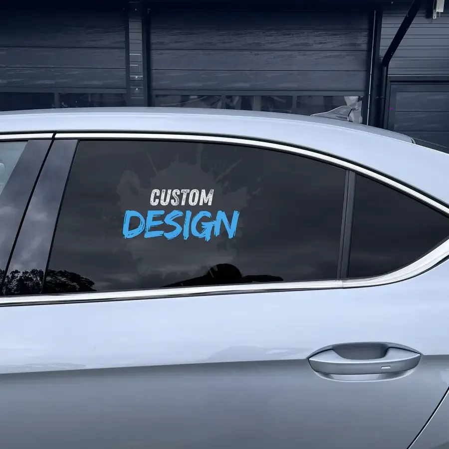 Universal Car Pillar Wrap & Rear Window Decal – Premium Vinyl Stickers with Multiple Designs