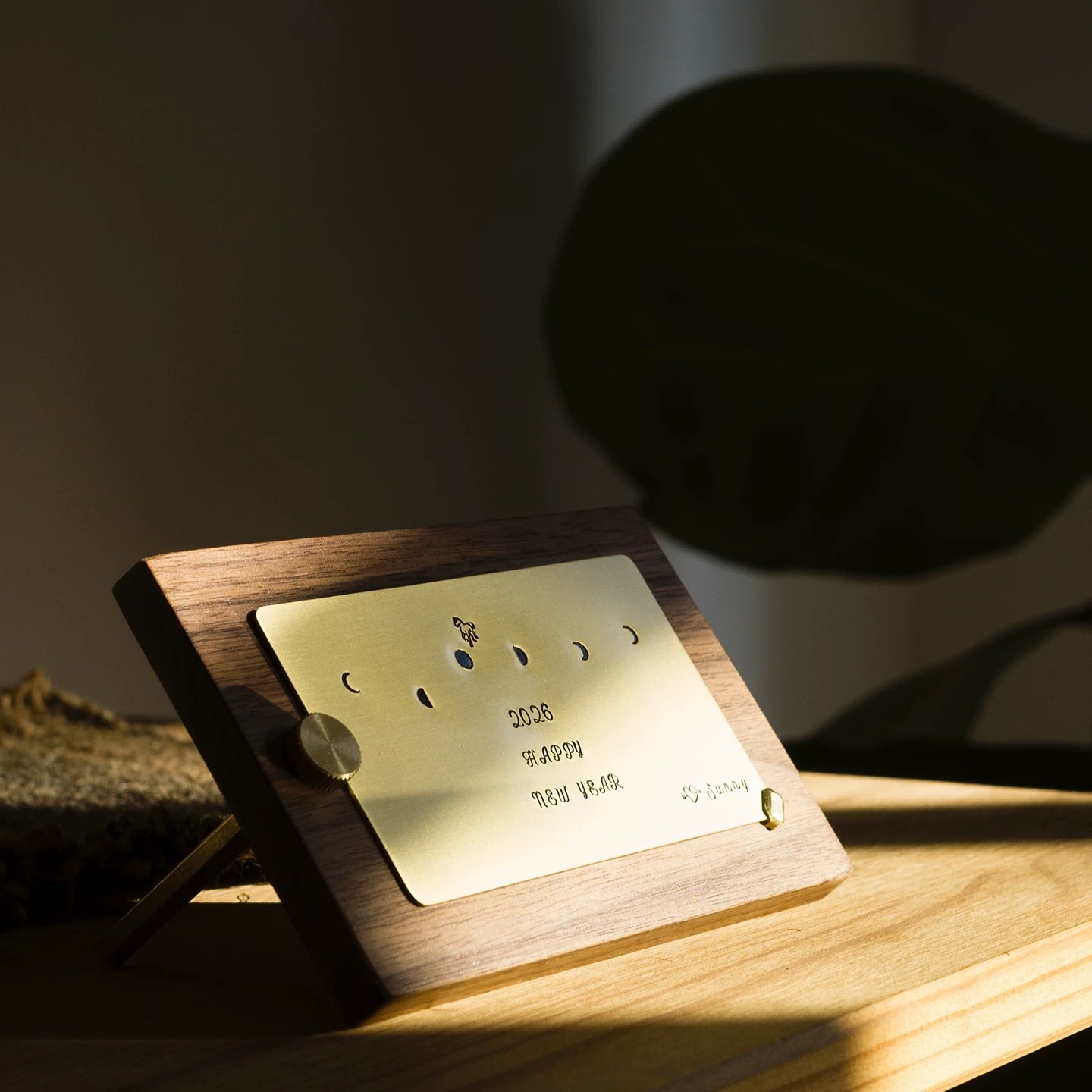 Handmade Custom Brass Wooden Plaque Perfect For Valentine'S Day Gifts And Birthday Home Decor