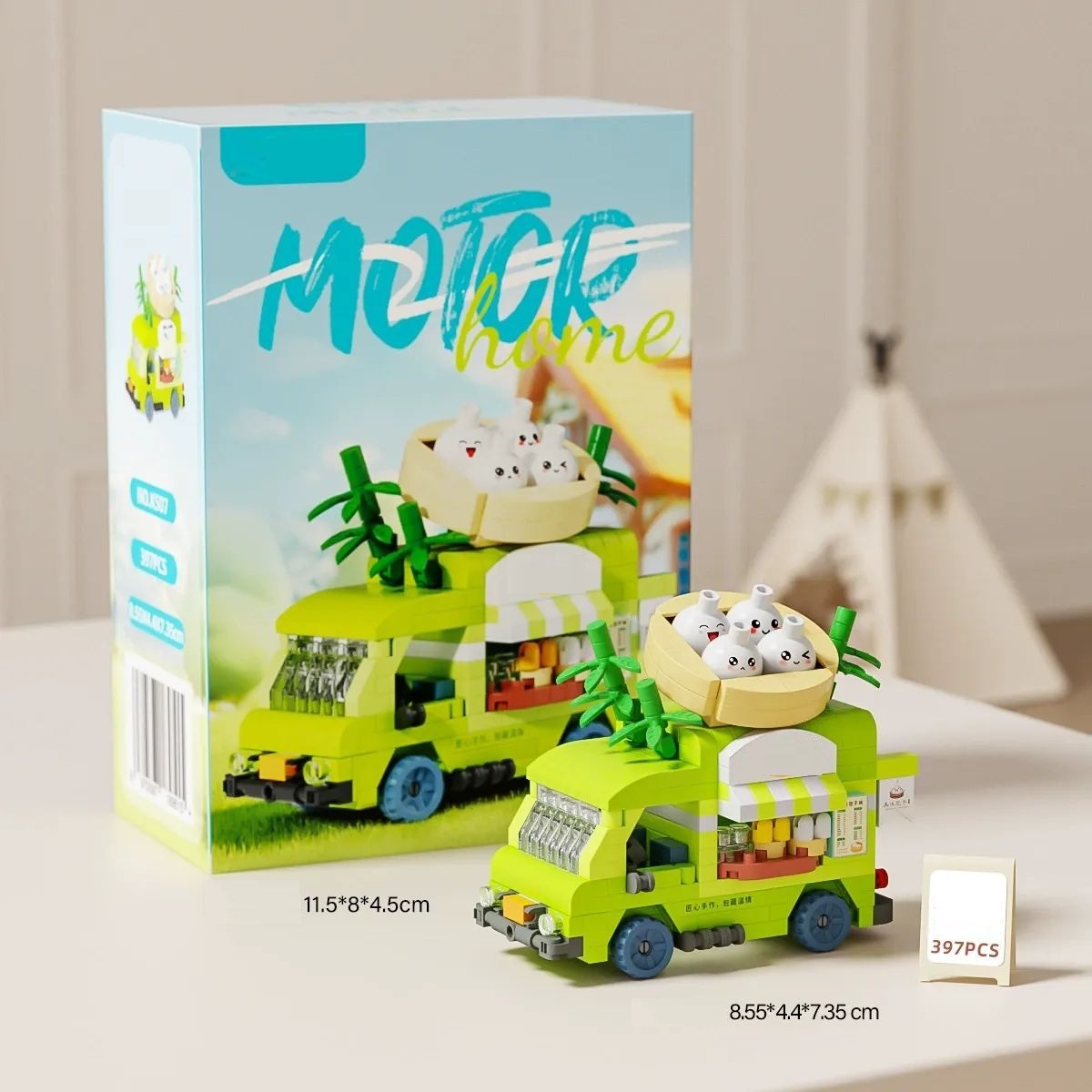  Pink Flower Car Building Block Set Gift for Her