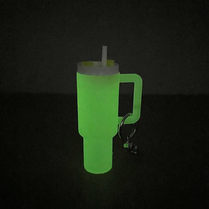 Mini Tumbler Keychain with Detachable Lipstick and Lip Gloss Storage