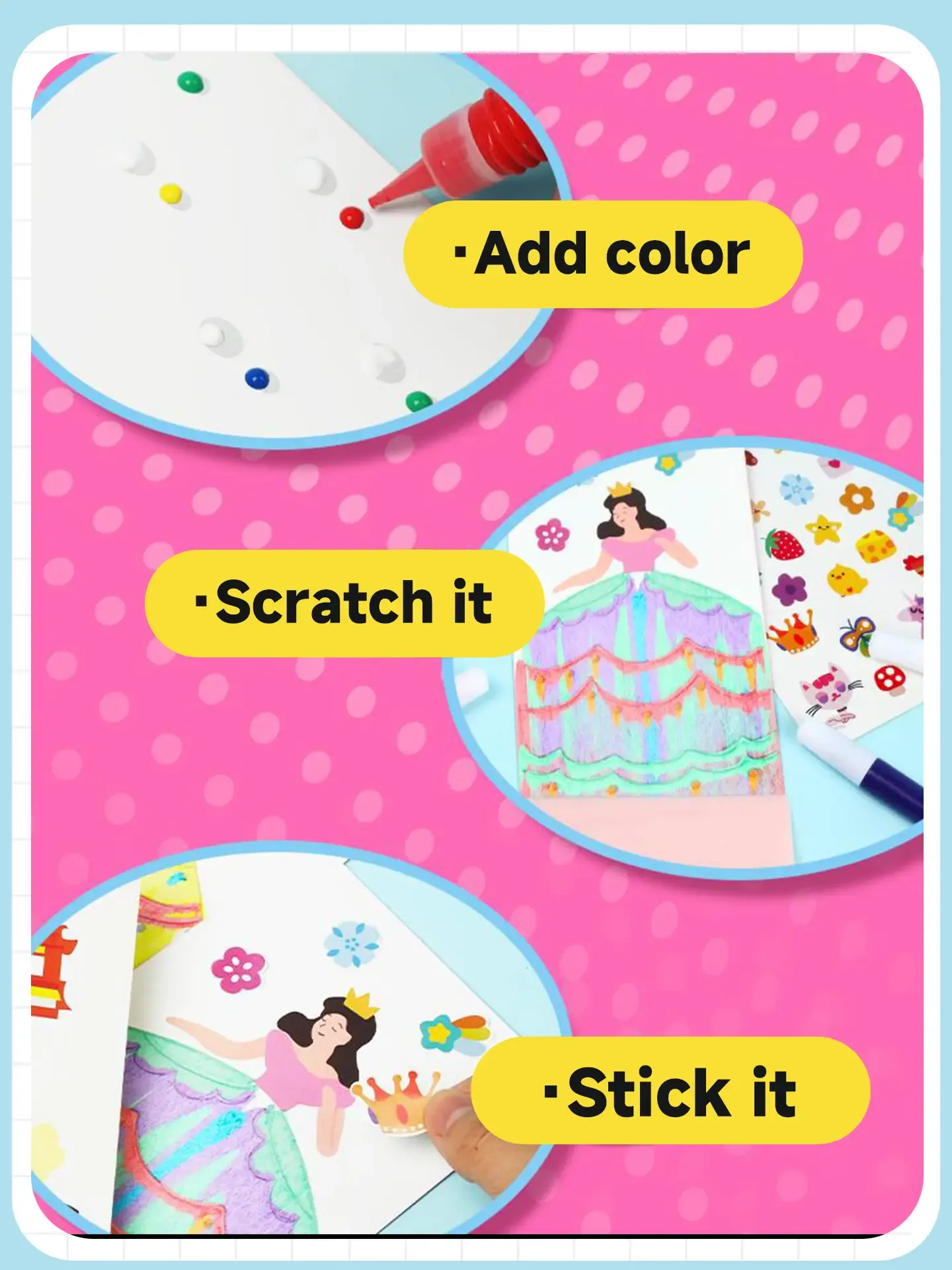 DIY Art Kit Creative Scratch Color Art Set for Kids Perfect for DIY Art Gifts