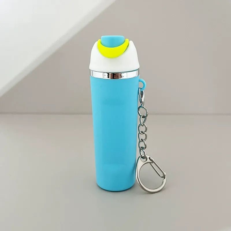 Mini Tumbler Keychain with Detachable Lipstick and Lip Gloss Storage