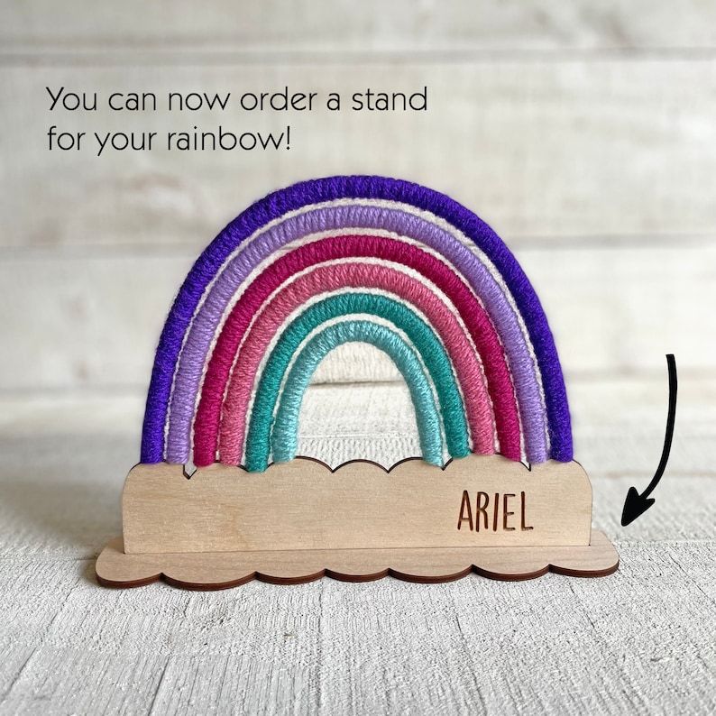 Personalized Rainbow Craft Kit - Yarn & Tool included