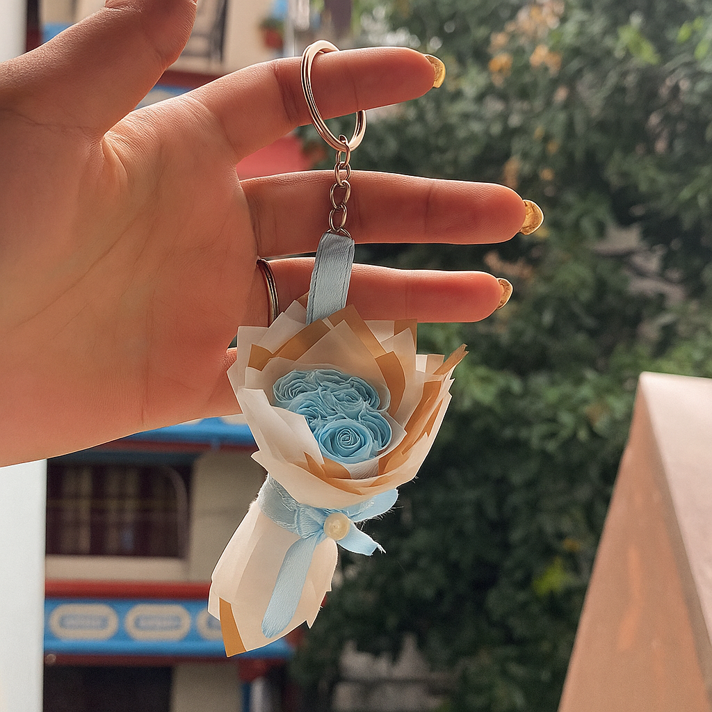 Mini Bouquet Keychain – Bag Charm Gift for Girlfriend