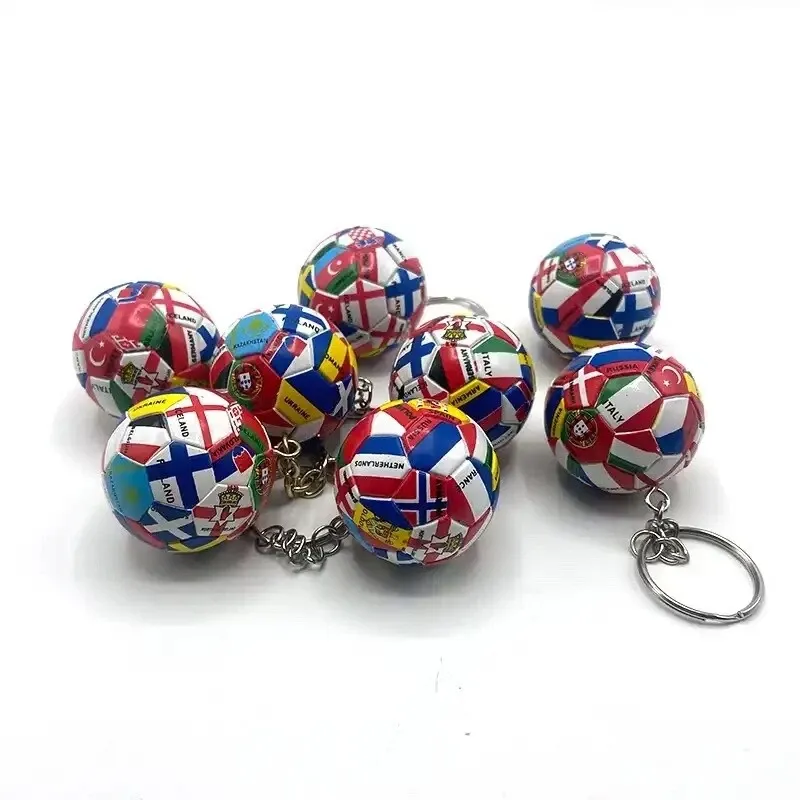Football Key Chain Flag Soccer Pendant KeyChains Fan Souvenirs Gifts