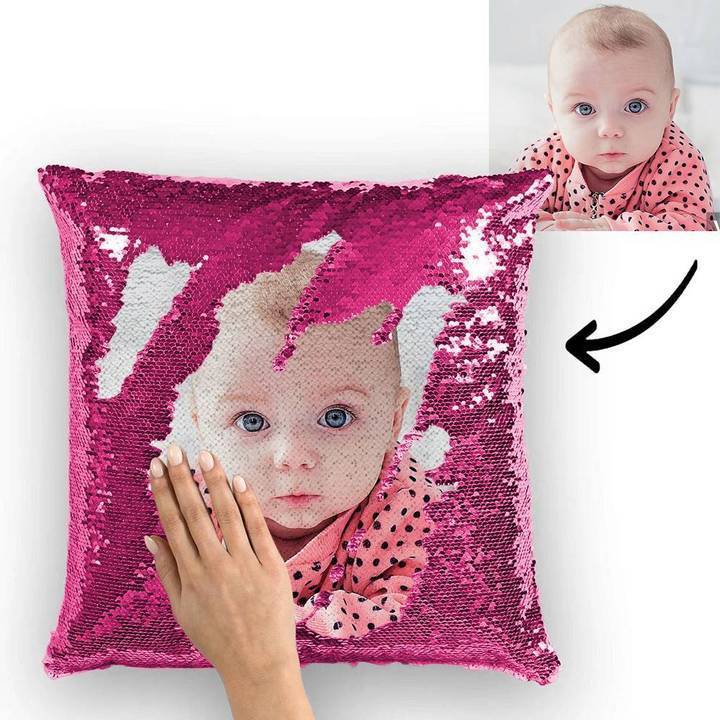 Personalized Photo Sequin Pillow