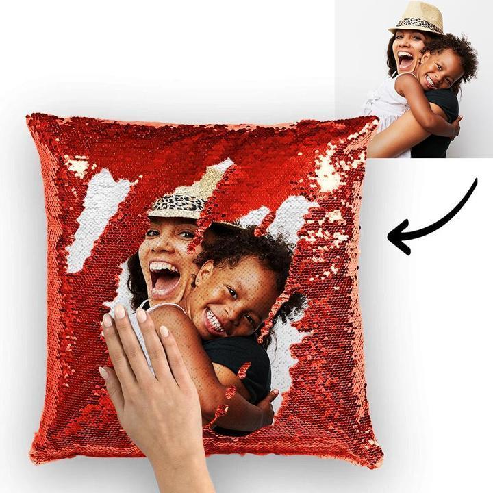Personalized Photo Sequin Pillow